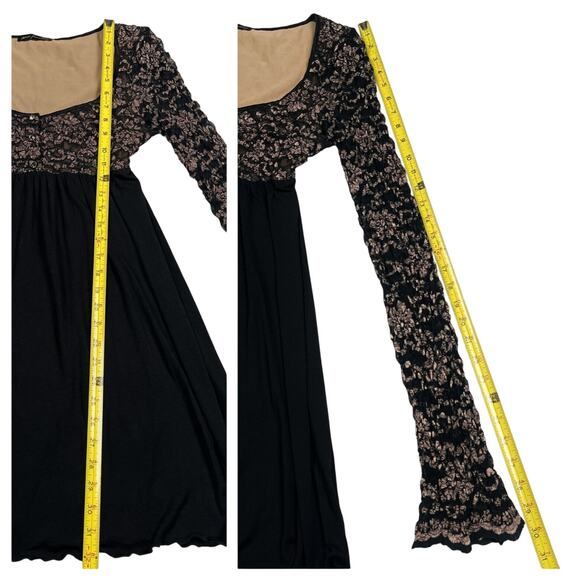 Y2K Ann Ferriday Babydoll Mini Dress Womens One Size Vintage Whimsigoth Goth - Picture 14 of 16